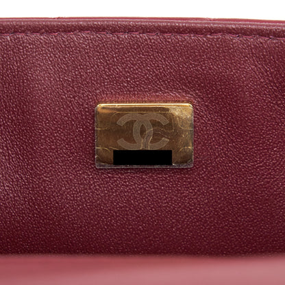 Chanel 22C Mini rectangular flap bag lambskin dark red L microchip