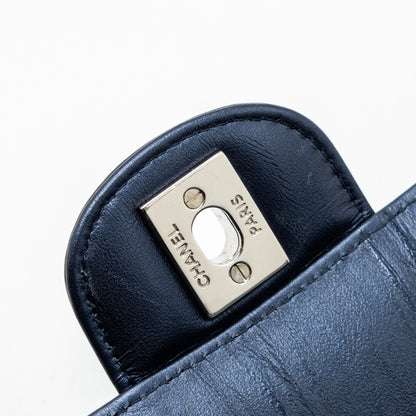 Chanel mini rectangular flap bag calfskin limited dark blue