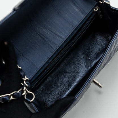 Chanel mini rectangular flap bag calfskin limited dark blue