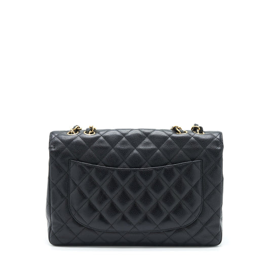 Chanel Jumbo Single Flap Bag Caviar Black