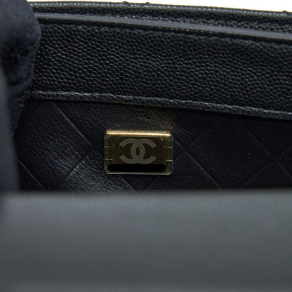 Chanel 22B Round Messenger Bag Grained Calfskin Black Brushed  (Microchip)