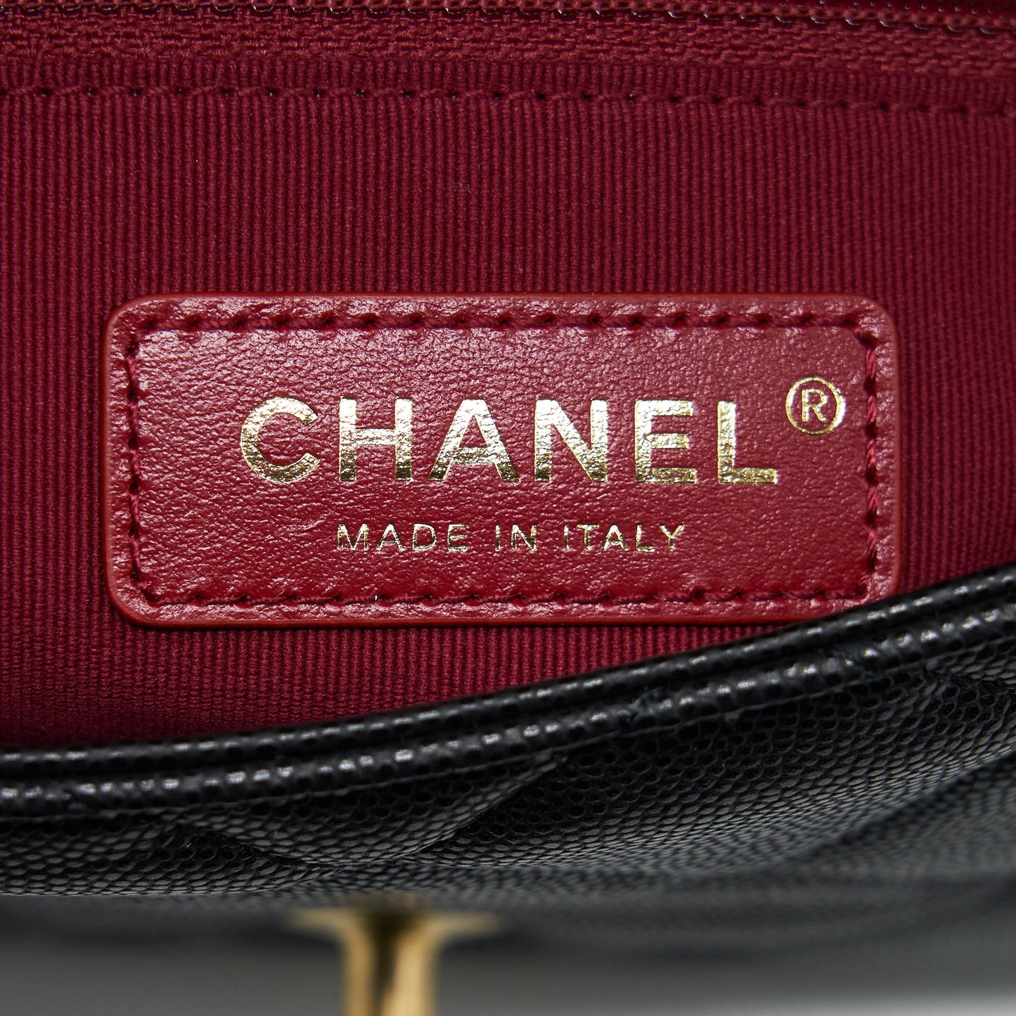 Chanel 22A Small Flap Bag With Button On Chains Caviar Black Brushed