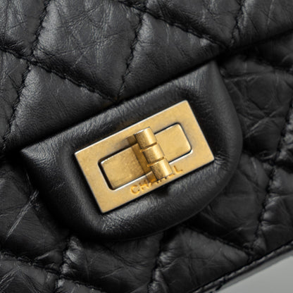 Chanel Mini 2.55 Reissue Flap Bag Aged Calfskin Black
