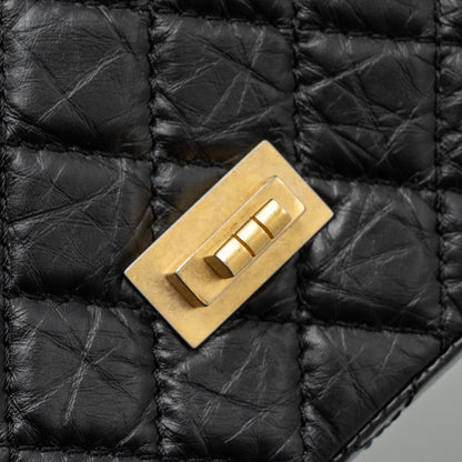 Chanel Mini 2.55 Reissue Flap Bag Aged Calfskin Black