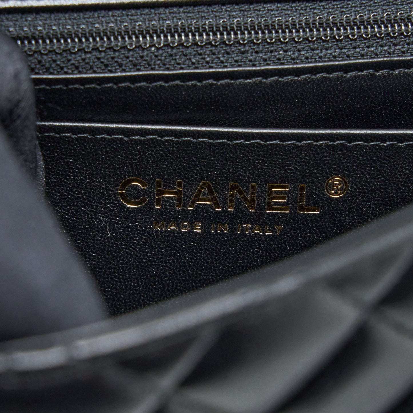 Chanel Classic Mini Square Flap Bag Lambskin Black L (Microchip)