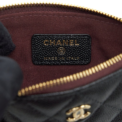 Chanel Mini Pouch Caviar Black L