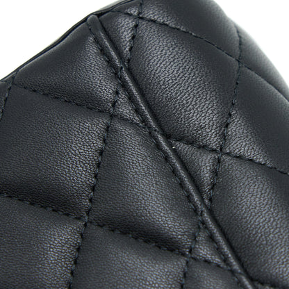 Chanel 23C Pearl Crush Long Vanity Lambskin Black L (Microchip)