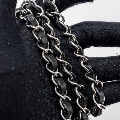 Chanel mini rectangular flap bag lambskin black  (MICROCHIP)