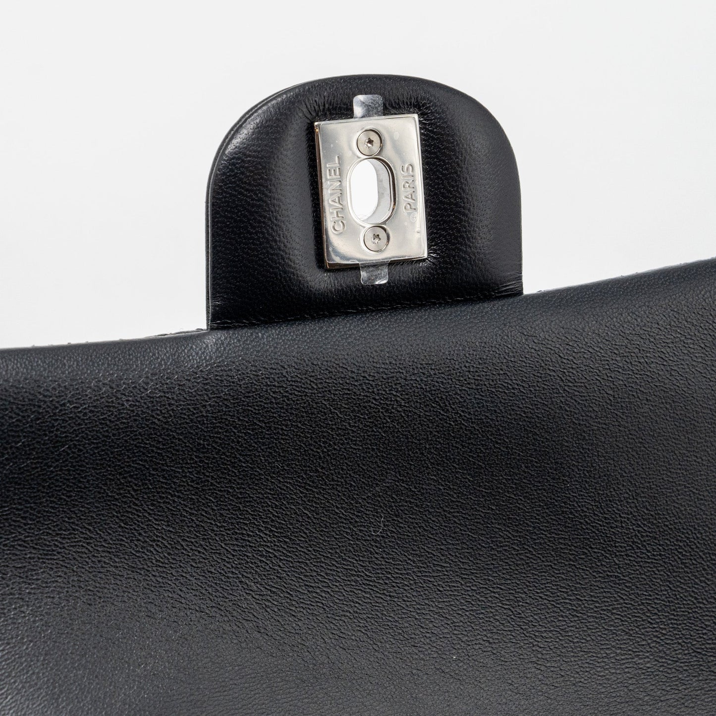 Chanel mini rectangular flap bag lambskin black  (MICROCHIP)