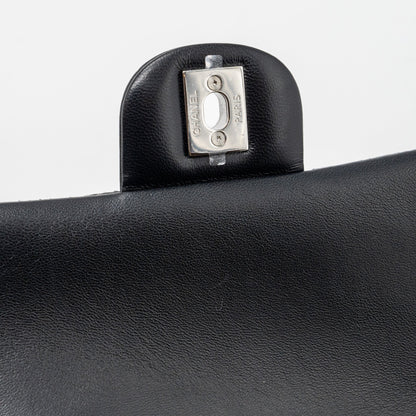 Chanel mini rectangular flap bag lambskin black  (MICROCHIP)