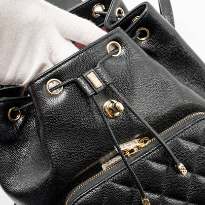 Chanel Affinity Backpack Caviar Black L (Microchip)