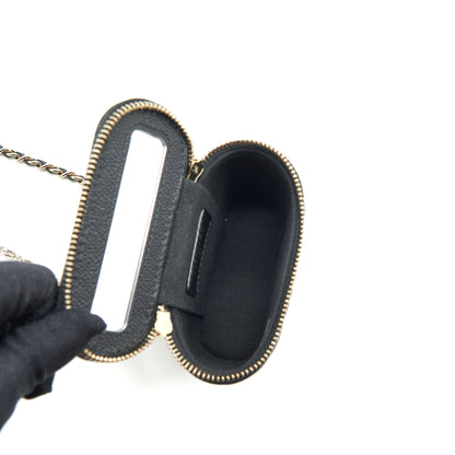 Chanel 22P Vertical Mini Vanity With CC Logo Chain Caviar Black L
