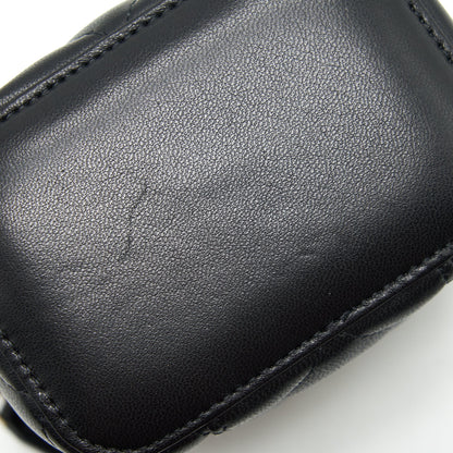 Chanel Pearl Crush Mini Vanity With Chain Lambskin Black