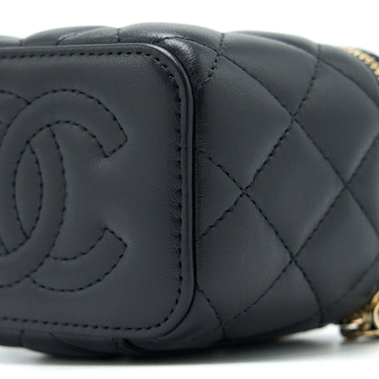 Chanel Pearl Crush Mini Vanity with Chain Lambskin Black  (Microchip)