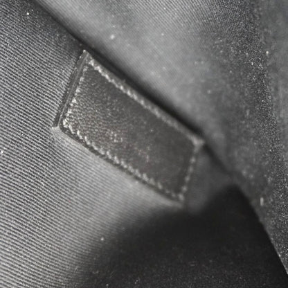 YVES SAINT LAURENT Uptown Envelope Grain De Poudre Leather Clutch Black