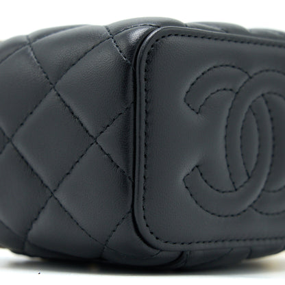 Chanel Pearl Crush Mini Vanity with Chain Lambskin Black  (Microchip)