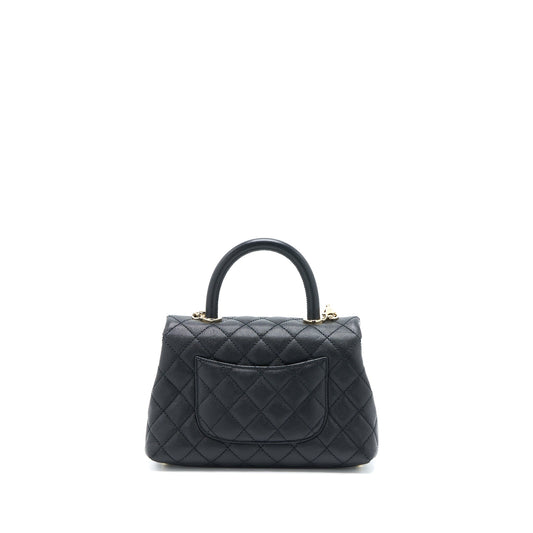 Chanel Small Coco Handle Caviar Black L