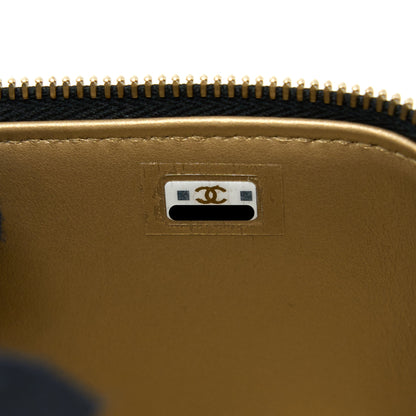 Chanel Pearl Crush Mini Vanity with Chain Lambskin Black  (Microchip)