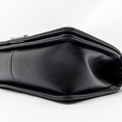 Chanel Medium Boy Bag Calfskin Black Ruthenium Hardware