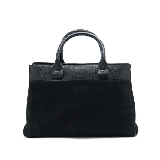 Chanel Suede Leather Tote Bag Black L