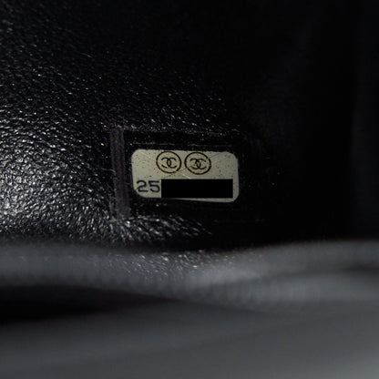 CHANEL MINI SQUARE FLAP BAG QUILTED PATENT LEATHER BLACK