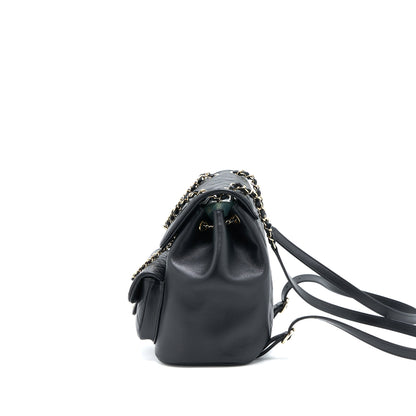 Chanel 23C Large Duma Backpack Calfskin Black L (Microchip)