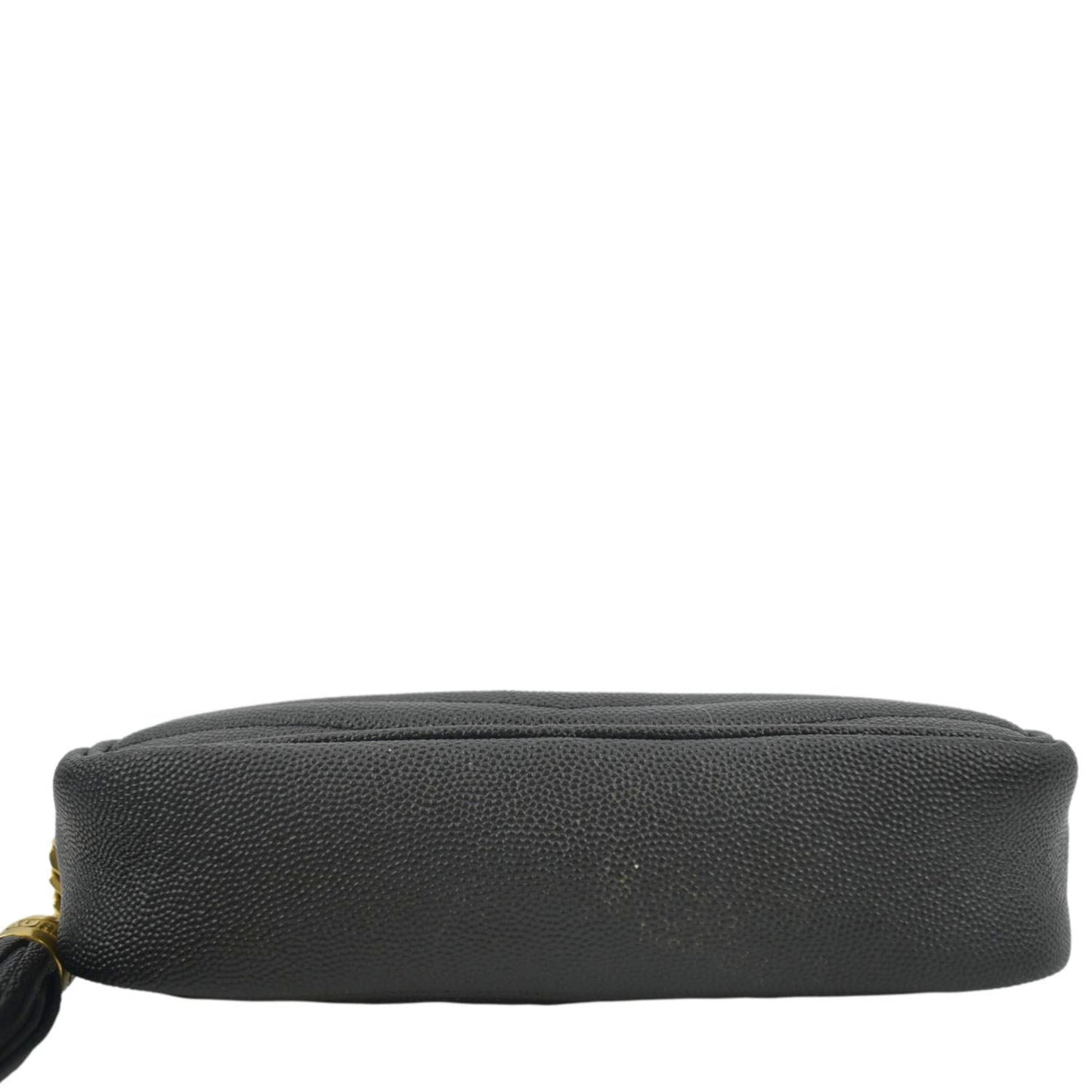 YVES SAINT LAURENT Lou Chevron Leather Camera Crossbody Bag Black