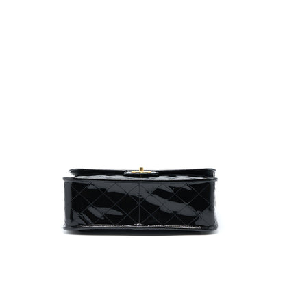 Chanel 22K Large Backpack Patent Black Brushed  (Microchip)