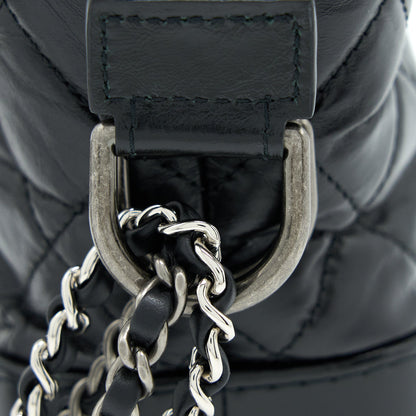 Chanel Small Gabrielle Hobo Bag Calfskin Black Multicolour Hardware
