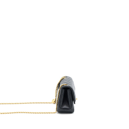 Chanel 23S Camellia Chain Mini Rectangular Lambskin Black Brushed  (Microchip)