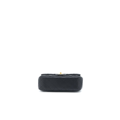 Chanel 23S Camellia Chain Mini Rectangular Lambskin Black Brushed  (Microchip)