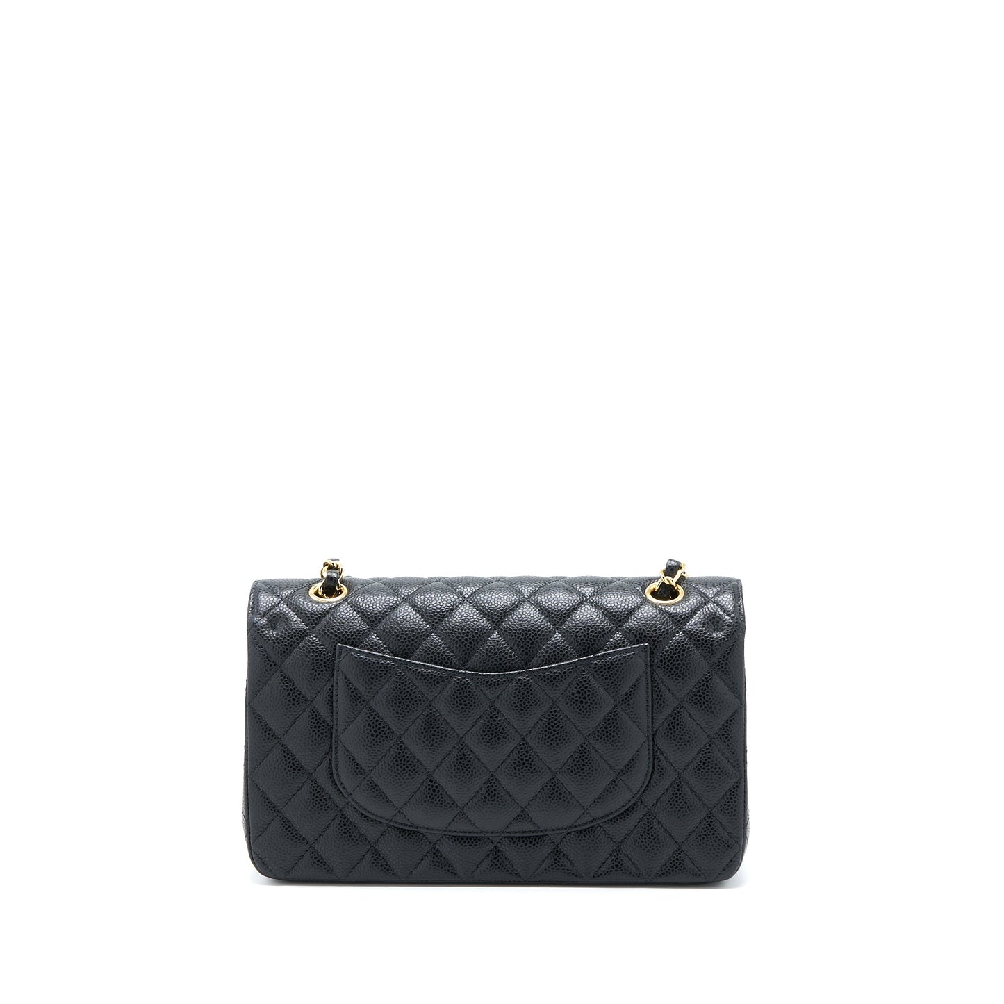 Chanel Medium Classic Double Flap Bag Caviar Black  (Microchip)