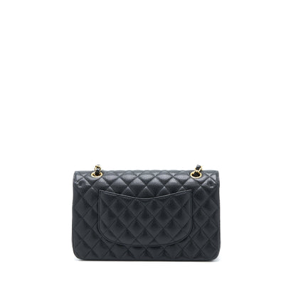 Chanel Medium Classic Double Flap Bag Caviar Black  (Microchip)