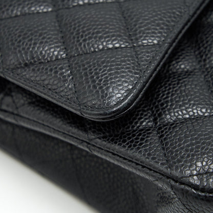 Chanel Medium Classic Double Flap Bag Caviar Black