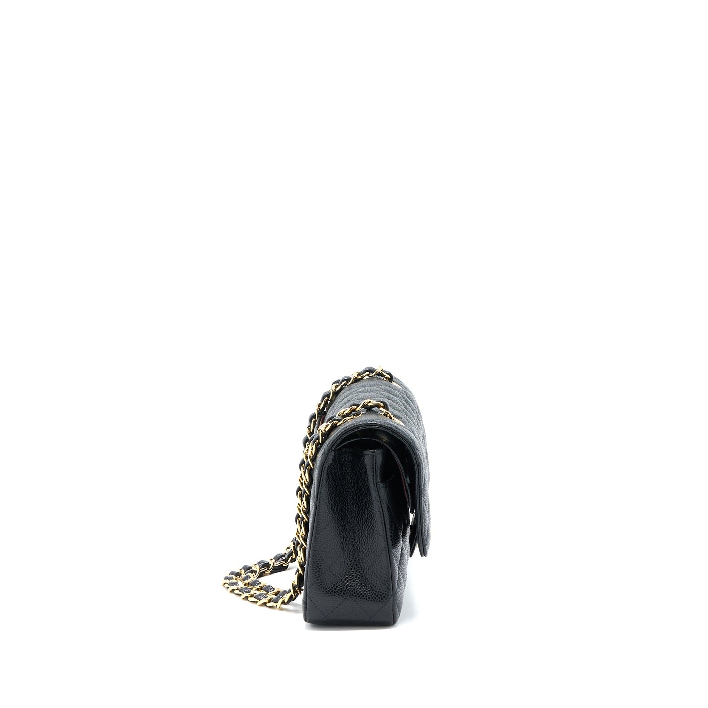 Chanel Medium Classic Double Flap Bag Caviar Black  (Microchip)