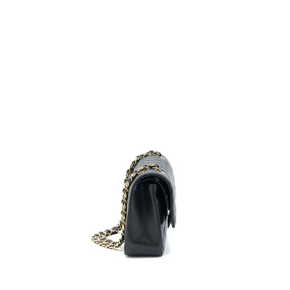 Chanel Medium Classic Double Flap Bag Caviar Black  (Microchip)