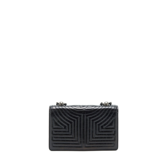 Chanel Small Crossbody Bag Aged Calfskin Ruthenium Hardware