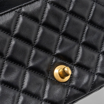 Chanel Pearl Crush Mini Square Flap Bag Lambskin Black (Microchip)