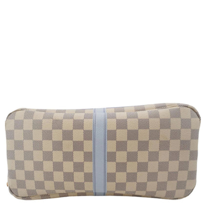 LOUIS VUITTON Neverfull Summer Trunk Damier Azur Shoulder Bag White