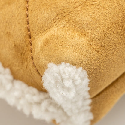 Chanel Medium 22 bag Quilted Shearling Suede Camel  (microchip)