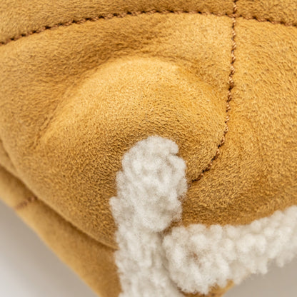Chanel Medium 22 bag Quilted Shearling Suede Camel  (microchip)