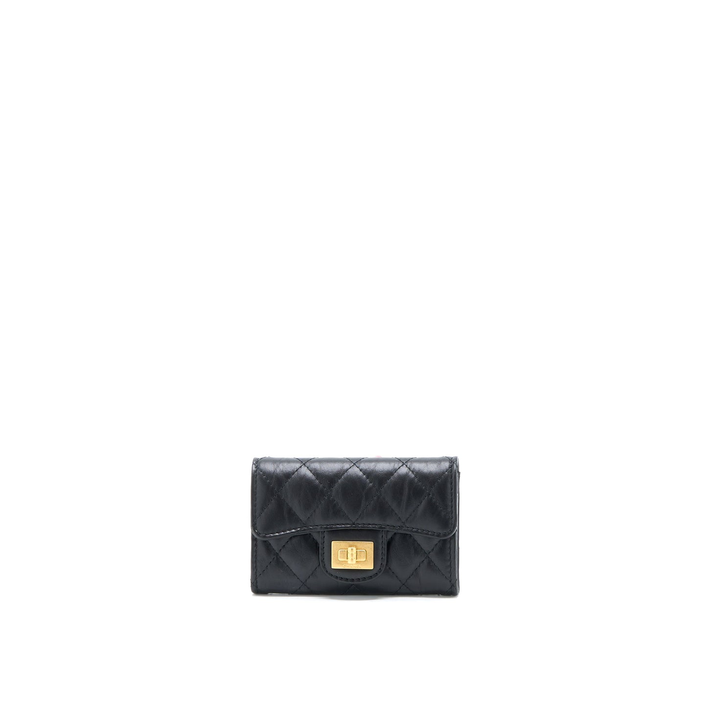 Chanel 2.55 Reissue Flap Card Holder Aged Calfskin Black  (Microchip)