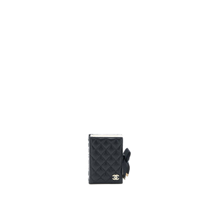 Chanel 22B Mini Book Card Holder Lambskin Black L (Microchip)