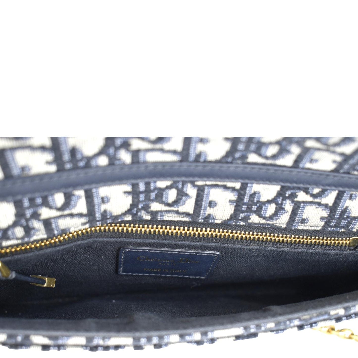 CHRISTIAN DIOR 30 Montaigne Oblique Jacquard Crossbody Clutch Blue