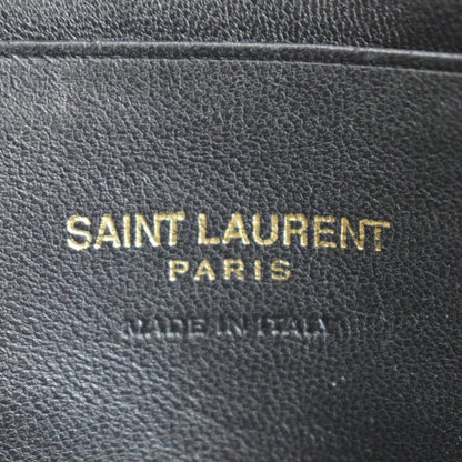 YVES SAINT LAURENT Lou Chevron Leather Camera Crossbody Bag Black