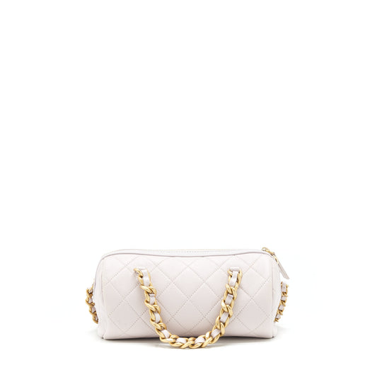 Chanel mini Bowling bag with chain light purple