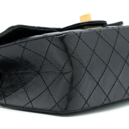 Chanel Mini 2.55 Reissue Flap Bag Aged Calfskin Black Brushed