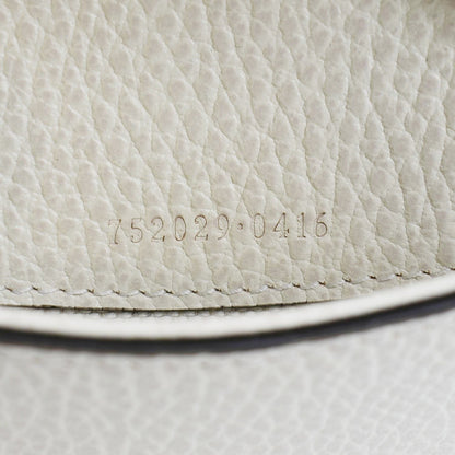 GUCCI Dionysus Mini Leather Top Handle Shoulder Bag Off White 752029