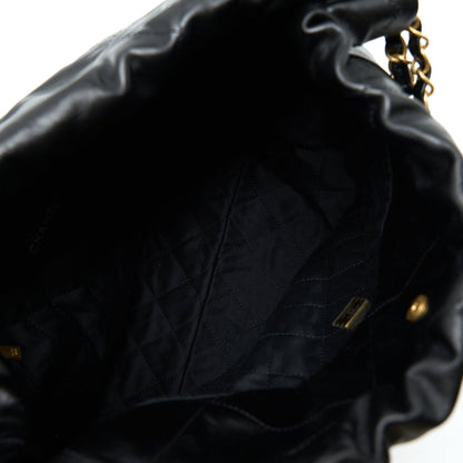 Chanel 22 Bag Shiny Calfskin Black