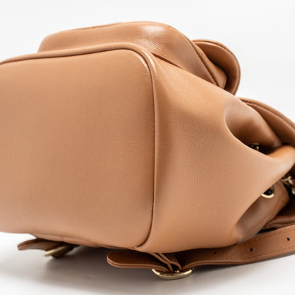 Chanel 24p Mini Duma Backpack Calfskin Caramel L(microchip)